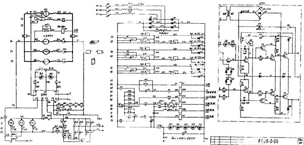 6606 Електрична схема фрезерного верстата 6606